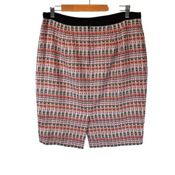 Talbots Womens 14P Texture Metallic Stripe Pencil Skirt Colorful Career Workwear - Picture 6 of 7